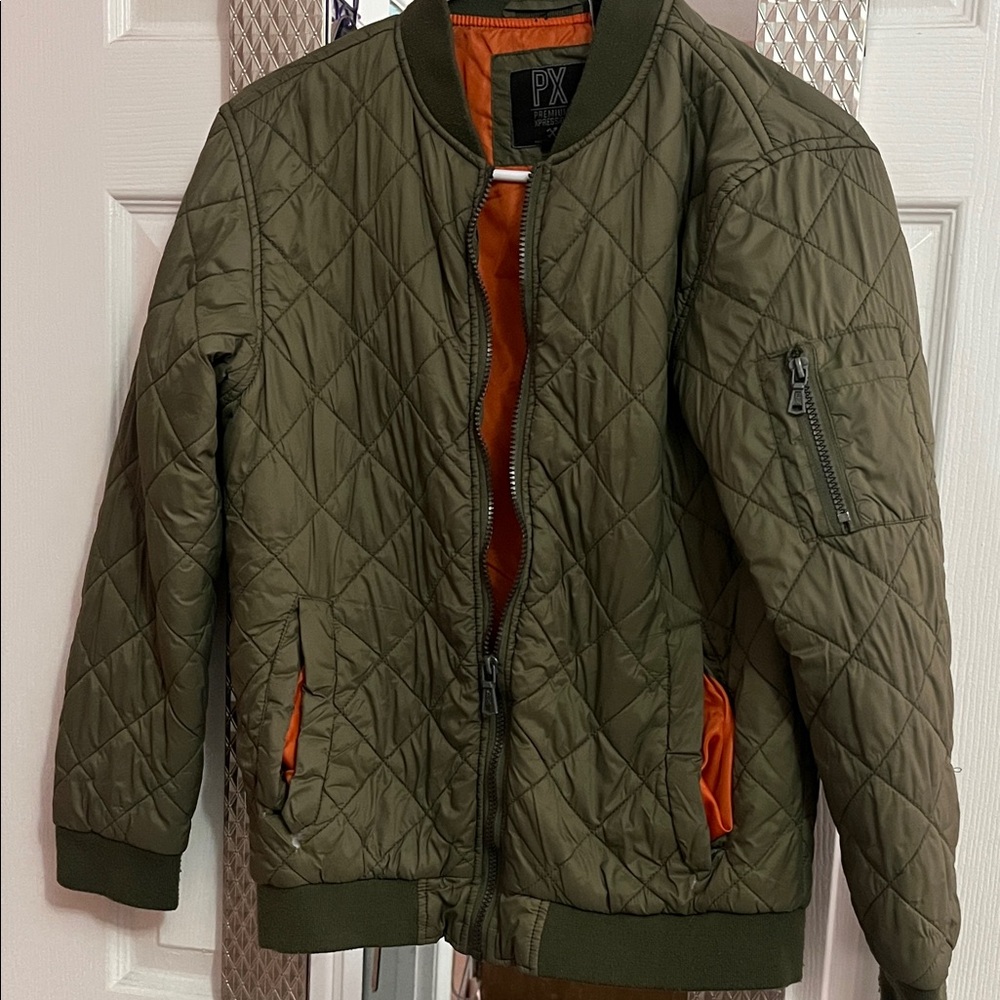Green Quilted Boys Jacket